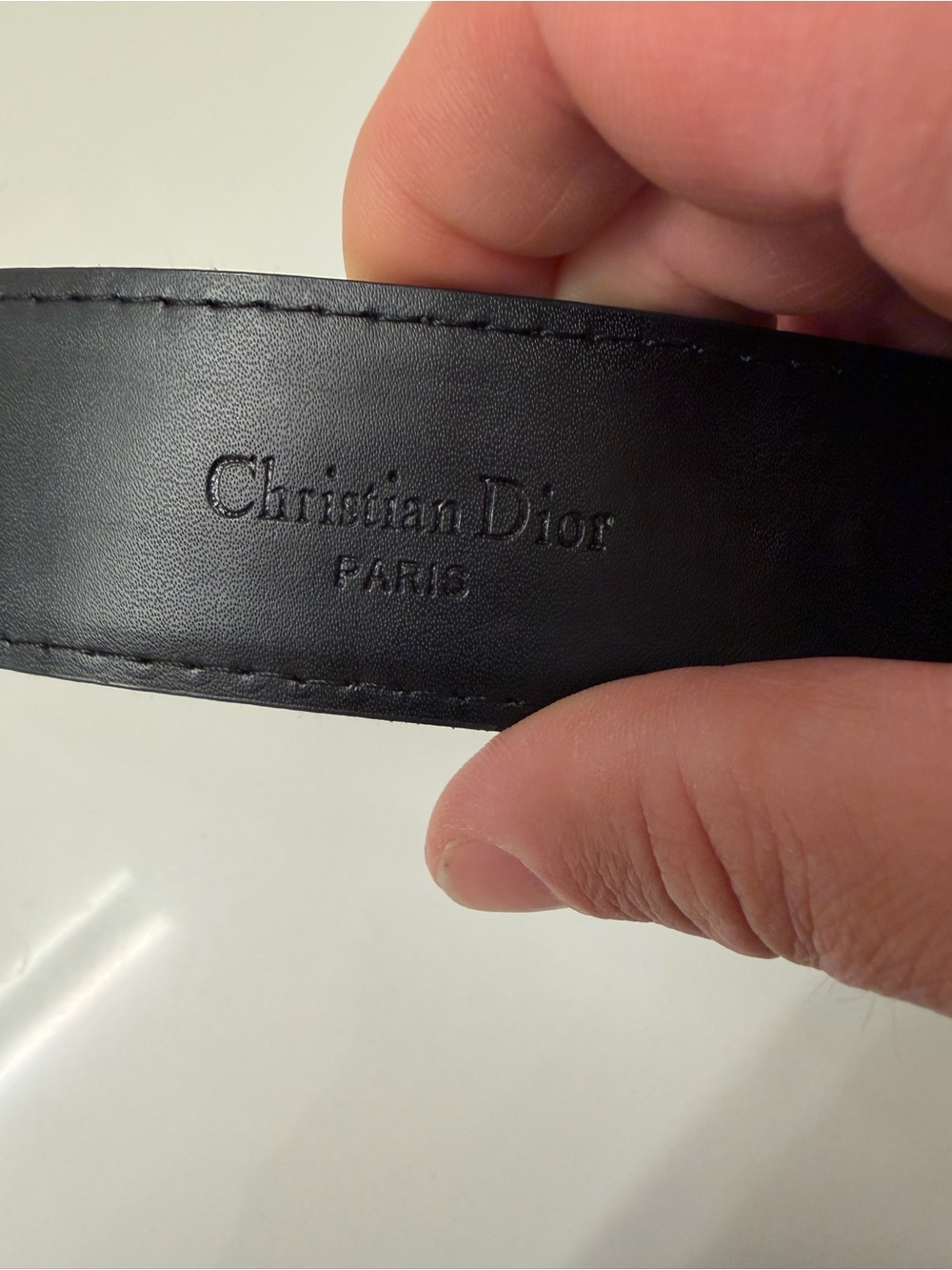 Christian Dior Oblique Canvas Belt Blue Monogram CD Gold Buckle - Picture 11 of 11
